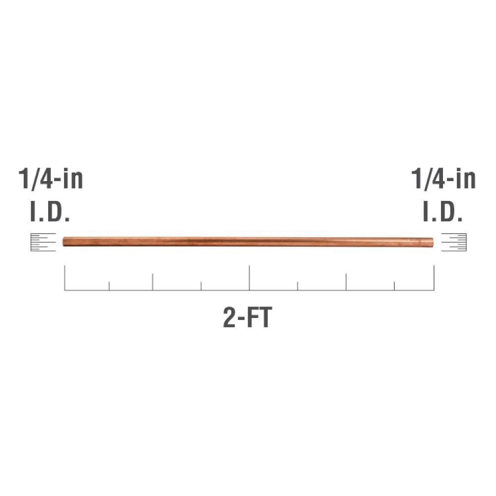 slide 3 of 6, Streamline 1/4-in x 2-ft Copper Type L Pipe, 1 ct