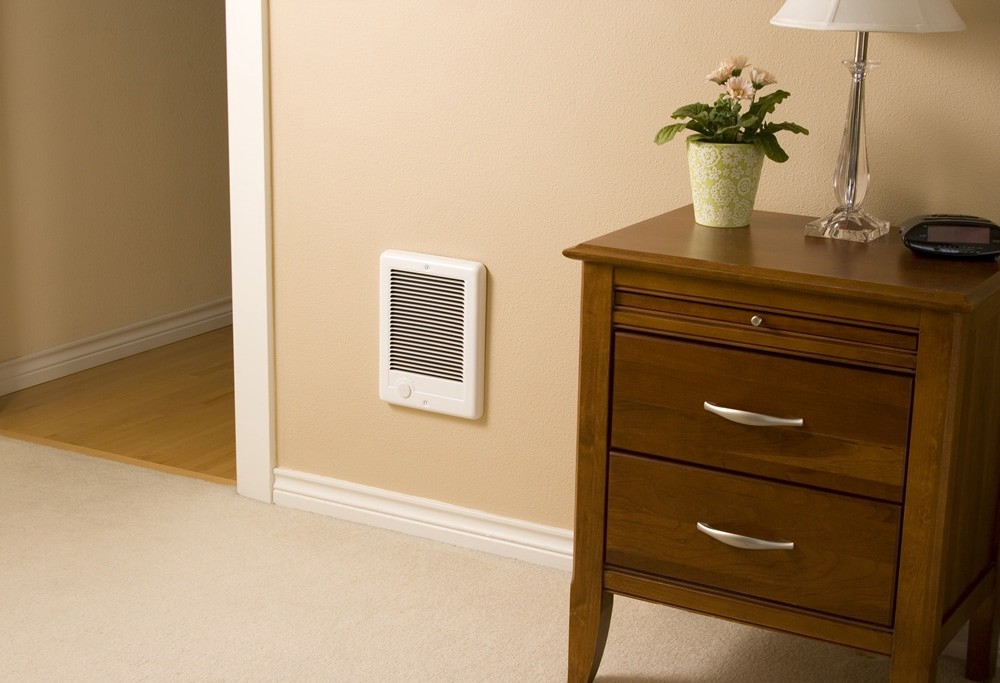 slide 2 of 6, Cadet Com-Pak Up to 1500-Watt 208/240 -Volt Heater fan Heater ( 4-in L x 12-in H Grille ), 1 ct