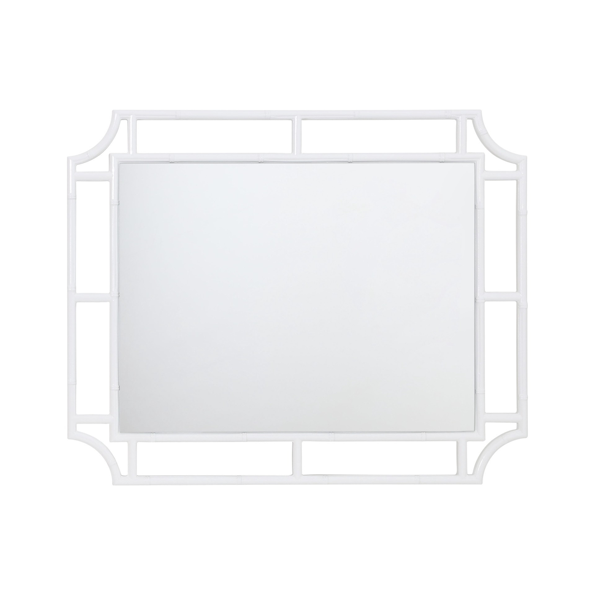 slide 1 of 5, allen + roth 24-in W x 30.0-in H Rectangle Glossy white Polished Wall Mirror, 1 ct