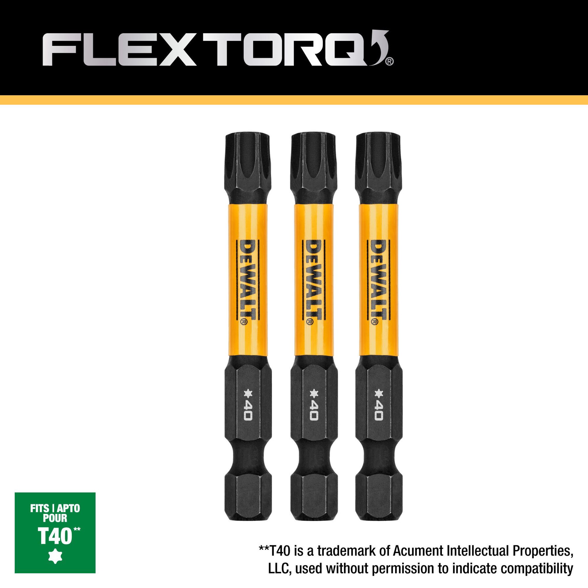 slide 1 of 6, DEWALT Flextorq 1/4-in x 2-in Torx Impact Driver Bit 3 -Piece, 1 ct