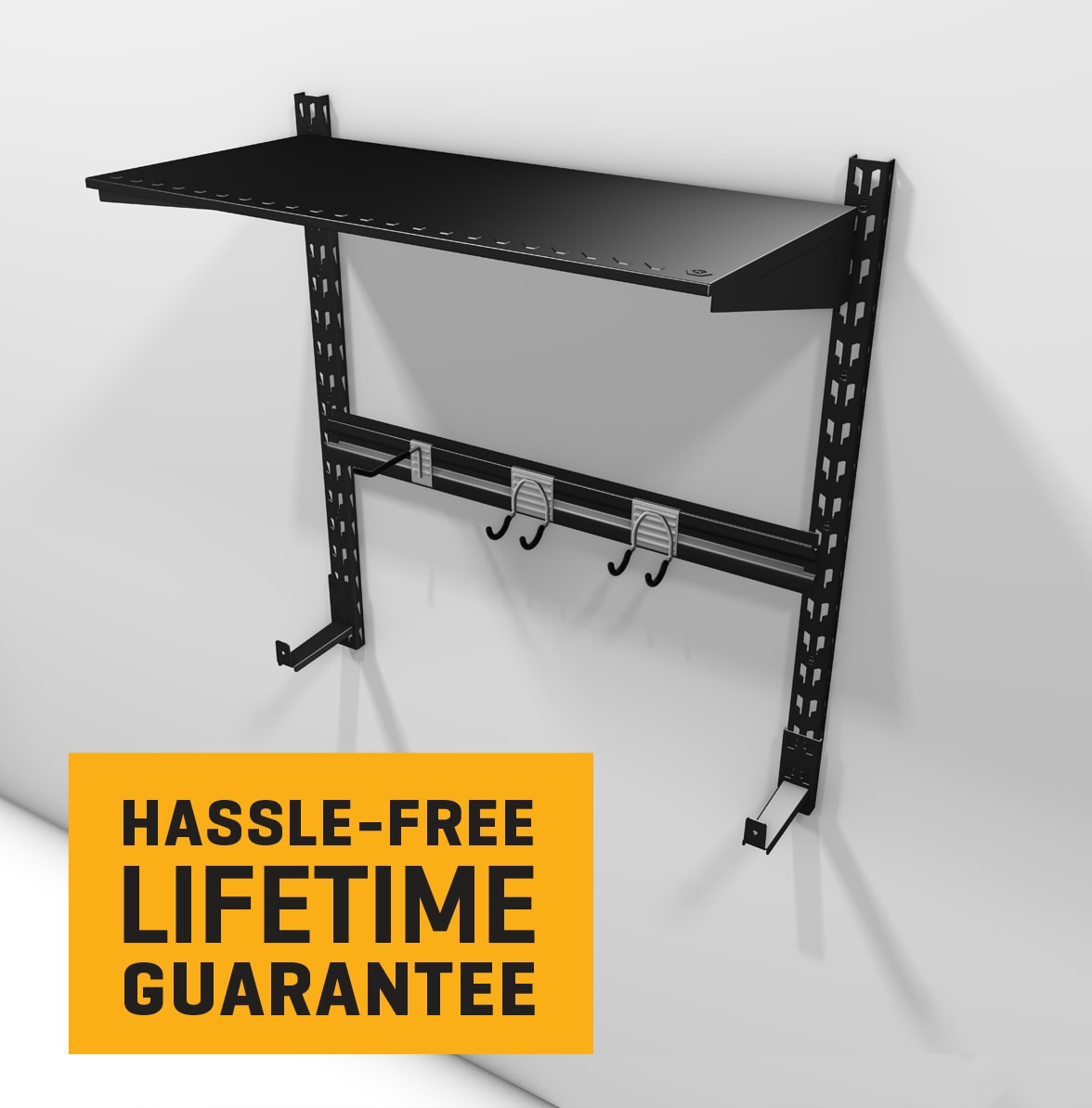 slide 5 of 6, Kobalt Modular Wall Organizer 9 -Piece 36-in Multiple colors/finishes Steel Multipurpose Shelving upright, 1 ct