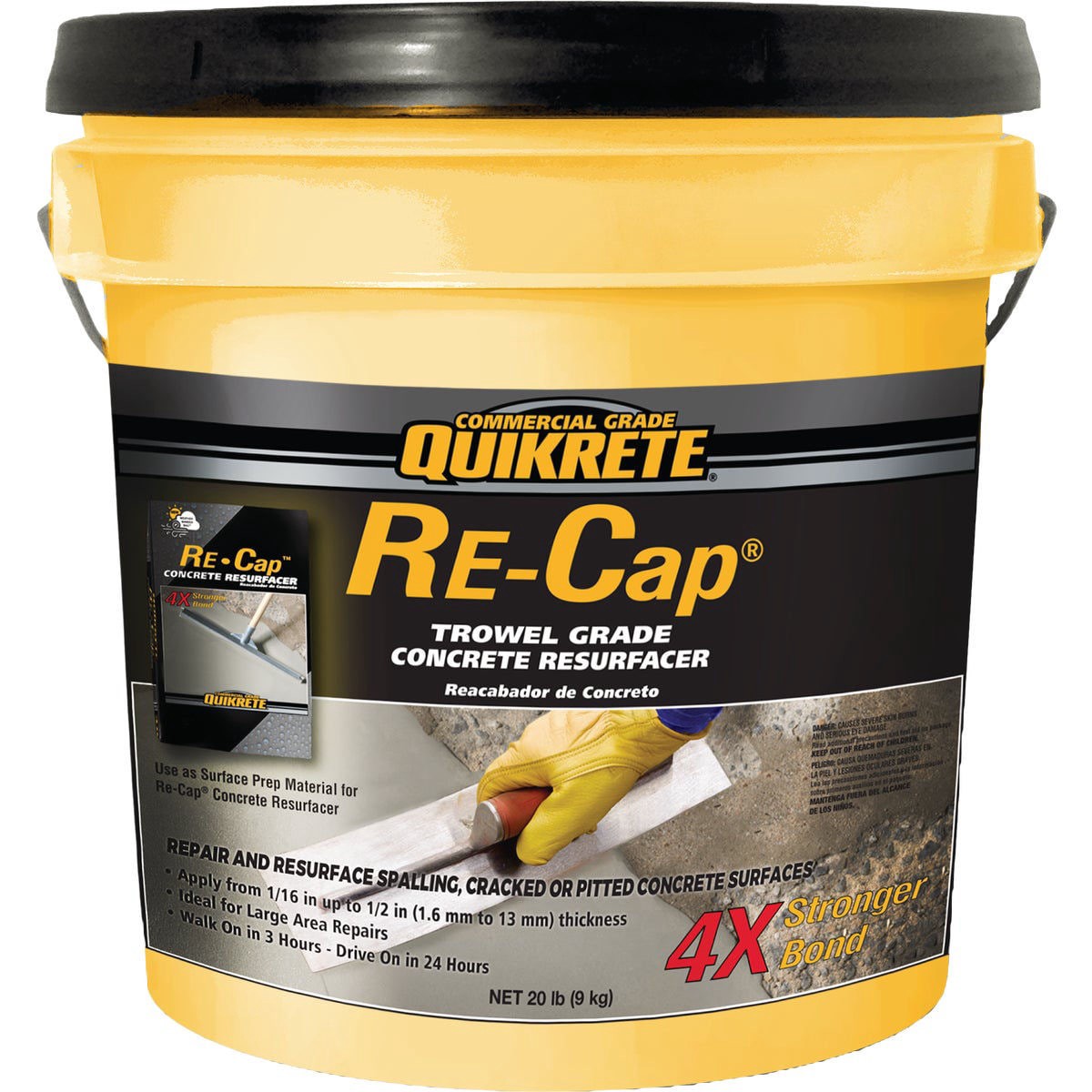 slide 1 of 4, QUIKRETE Trowel Grade Re-Cap 20 -lb Concrete Resurfacer, 1 ct