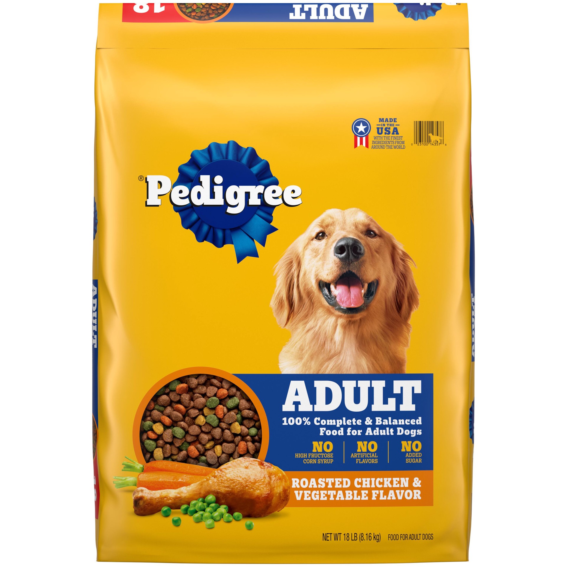 slide 1 of 6, Pedigree Adult Chicken Dog Food 18-lb, 1 ct