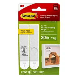 Command Foam 20-lb Capacity Damage-free picture hanger 8 - Pack