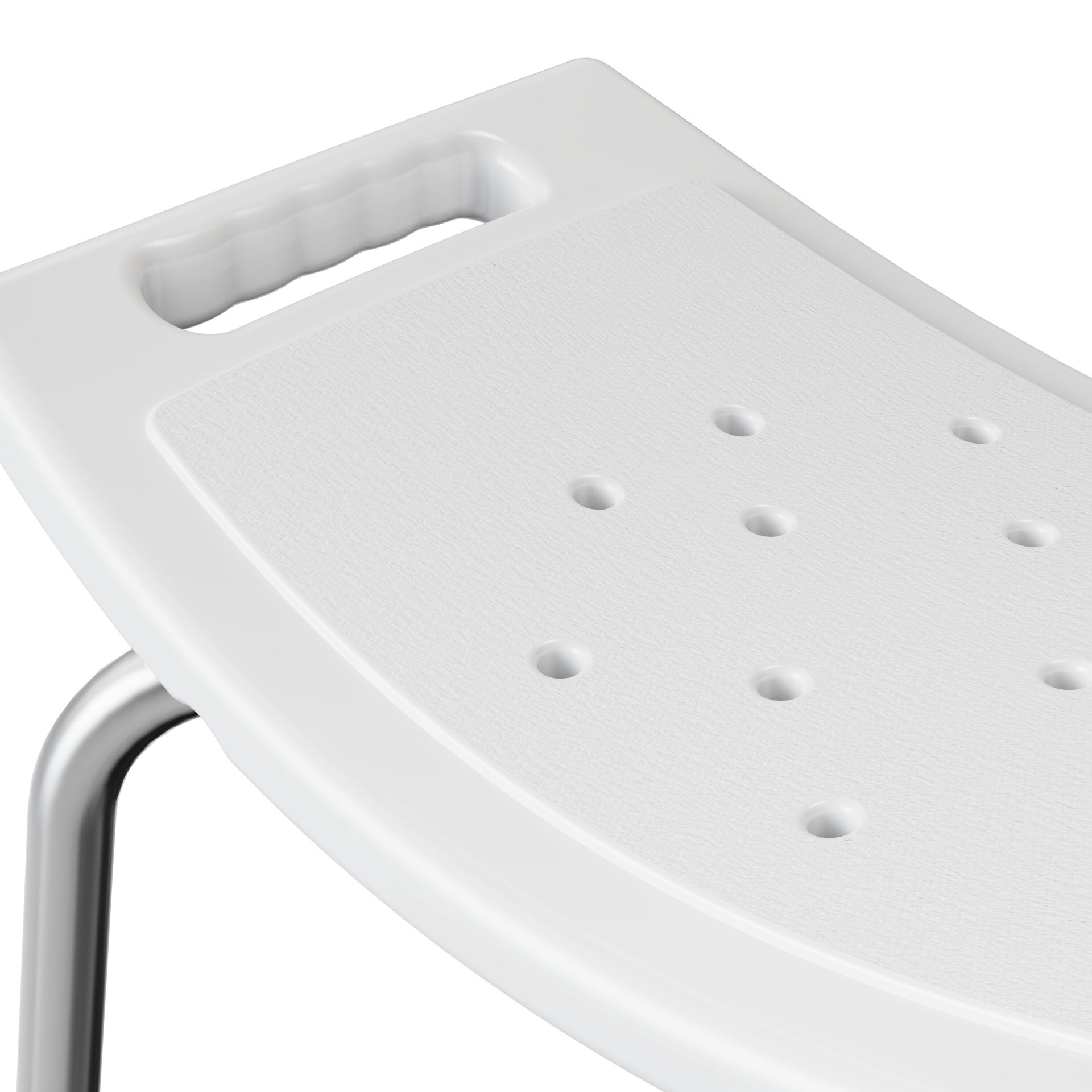 slide 2 of 6, Project Source White Shower and bath stool, 1 ct