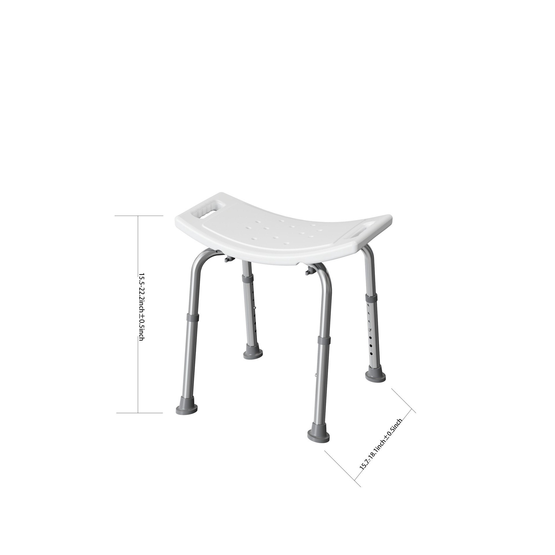 slide 4 of 6, Project Source White Shower and bath stool, 1 ct