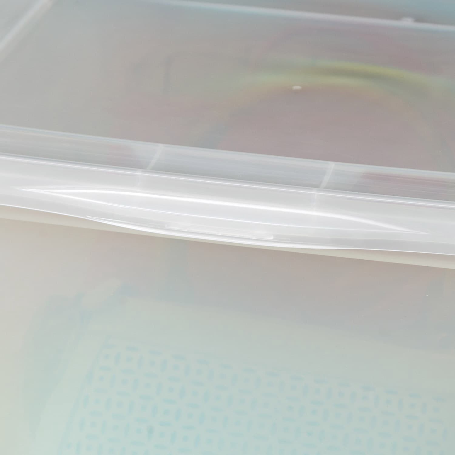 slide 3 of 6, Project Source Medium 14.5 -Gallons ( 58 -Quarts ) Clear Stackable Tote with Standard Snap Lid, 1 ct