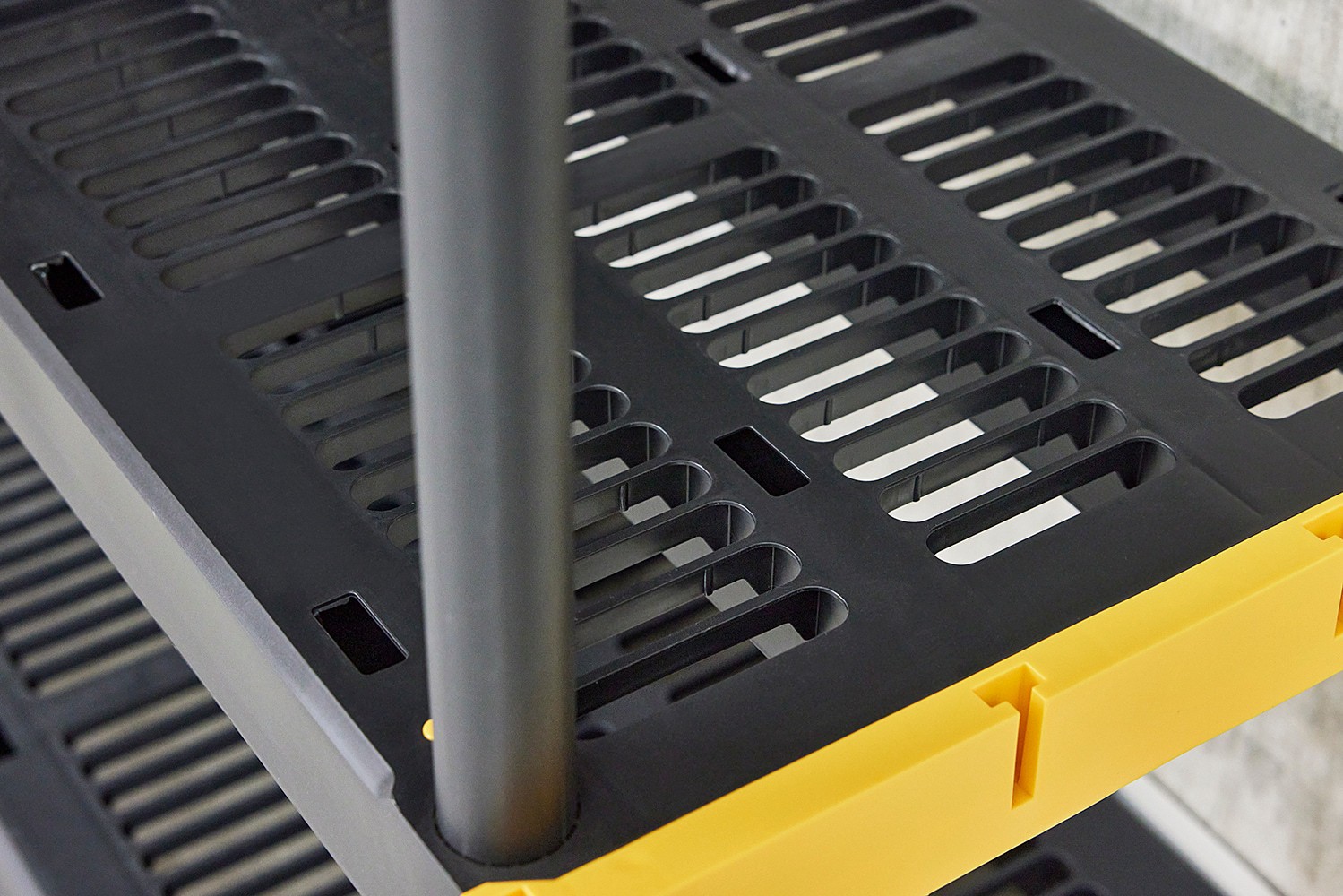 slide 4 of 6, Project Source Commander 5 -Tier Heavy Duty Black Plastic Utility shelving unit with Ventilated Shelves ( 24-in W x 20-in D x 72-in H ), 1 ct