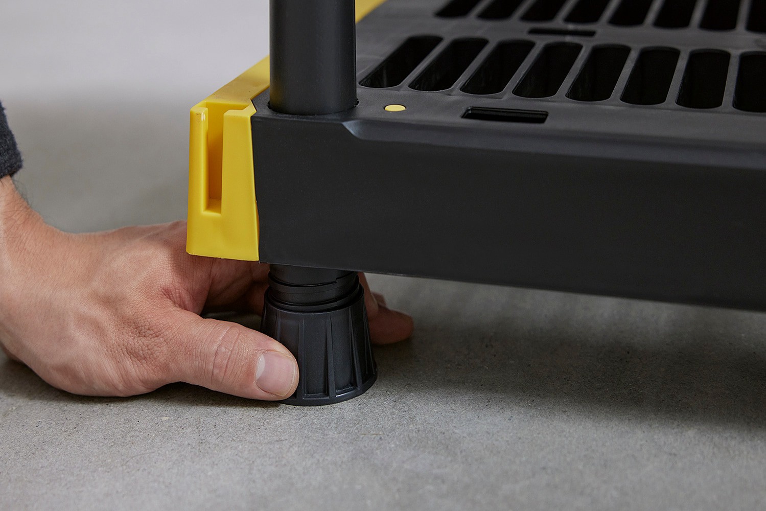 slide 5 of 6, Project Source Commander 5 -Tier Heavy Duty Black Plastic Utility shelving unit with Ventilated Shelves ( 24-in W x 20-in D x 72-in H ), 1 ct