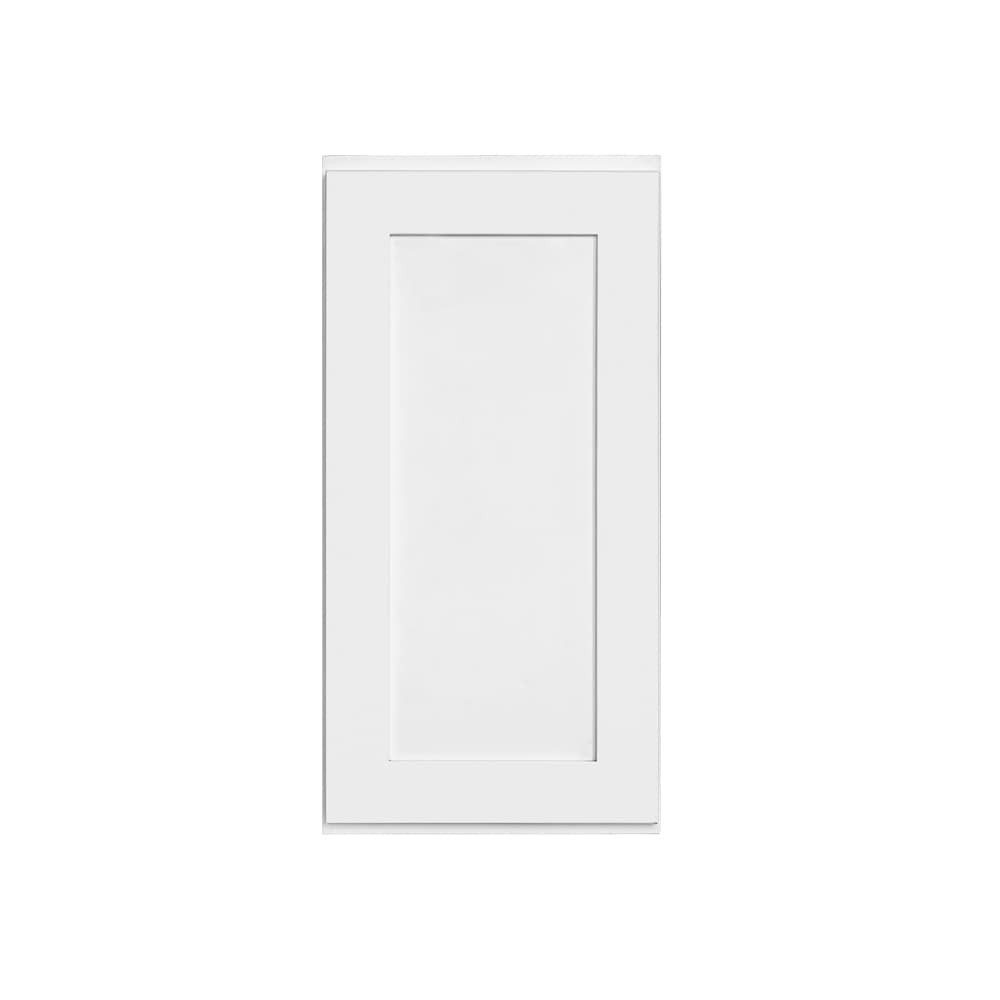 slide 1 of 6, RELIABILT Fairplay 15-in W x 30-in H x 12-in D White Wall Ready to assemble (RTA) Plywood Cabinet Recessed Panel Shaker, 1 ct