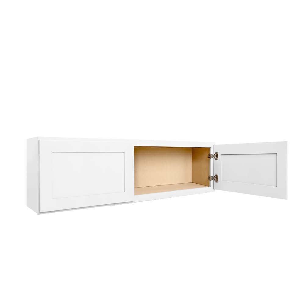 slide 6 of 6, RELIABILT Fairplay 30-in W x 12-in H x 12-in D White Wall Ready to assemble (RTA) Plywood Cabinet Recessed Panel Shaker, 1 ct