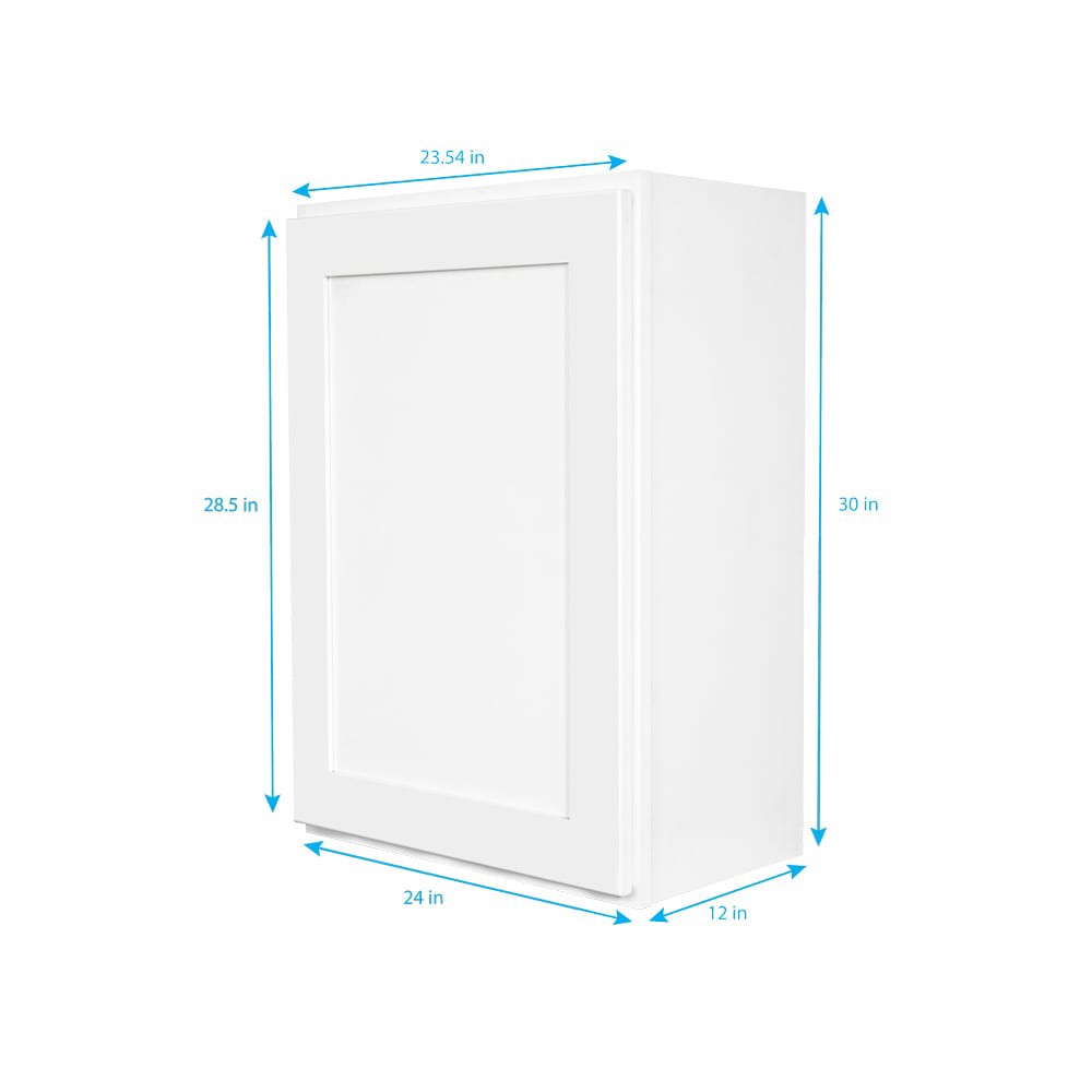 slide 5 of 6, RELIABILT Fairplay 24-in W x 30-in H x 12-in D White Wall Ready to assemble (RTA) Plywood Cabinet Recessed Panel, 1 ct