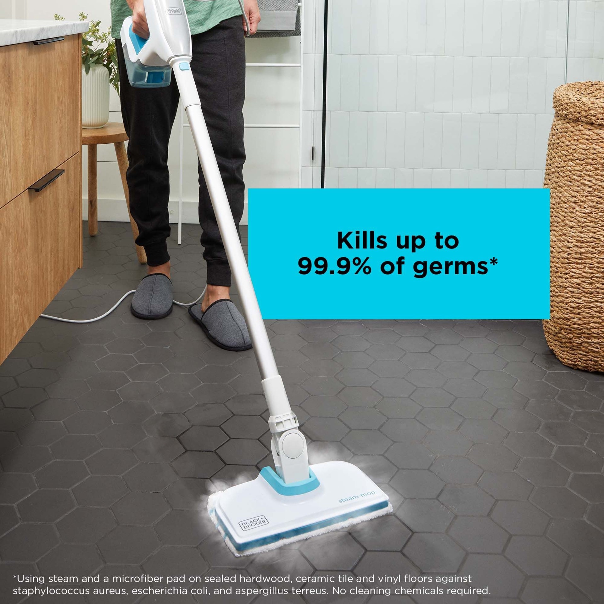 slide 4 of 6, BLACK+DECKER 7 Piece 20-ft 1 -Speed Upholstery Garment Multipurpose steam cleaner, 1 ct