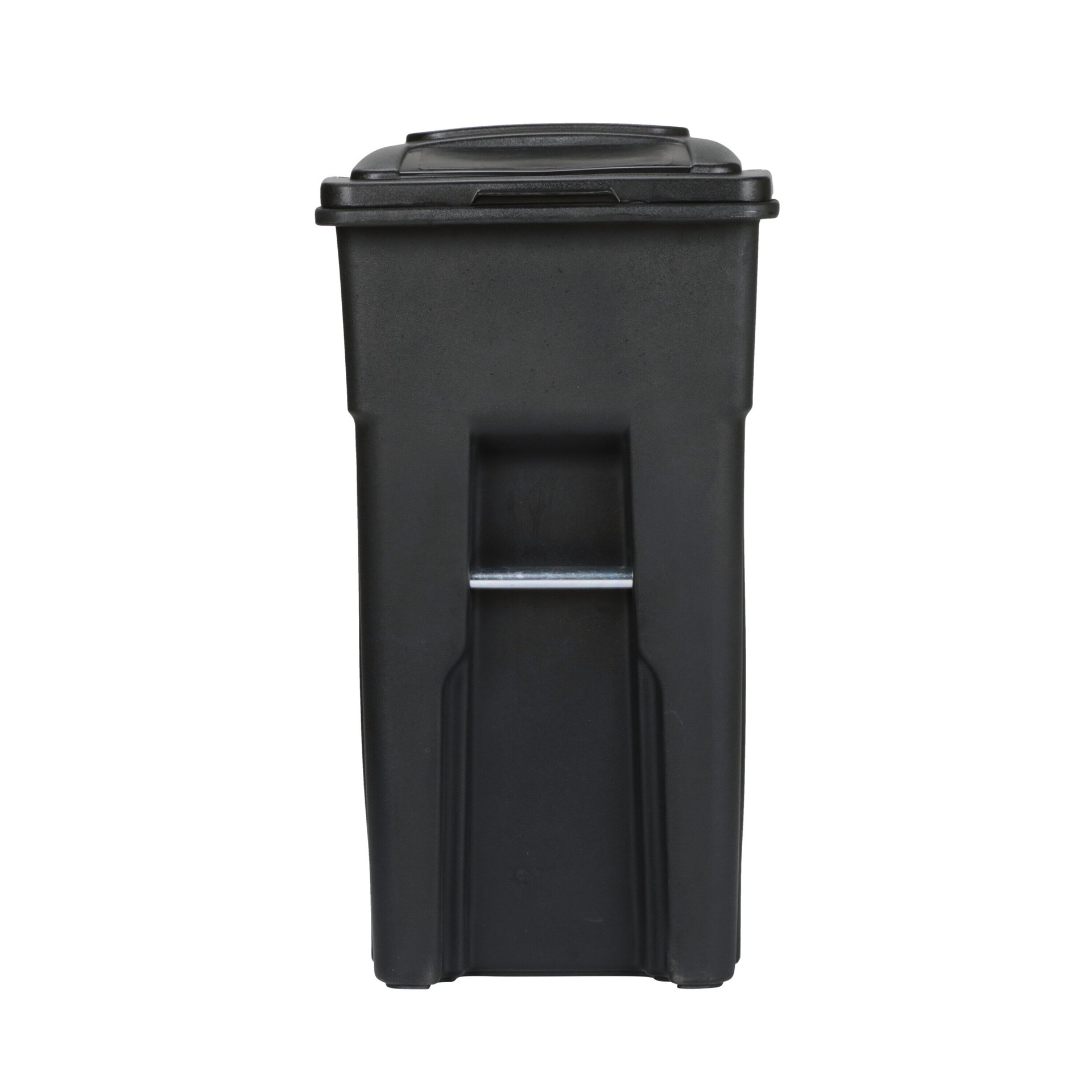 slide 5 of 6, Toter 32 Gallon Black Plastic Wheeled Indoor/Outdoor Hinged Lid Trash Can, 1 ct
