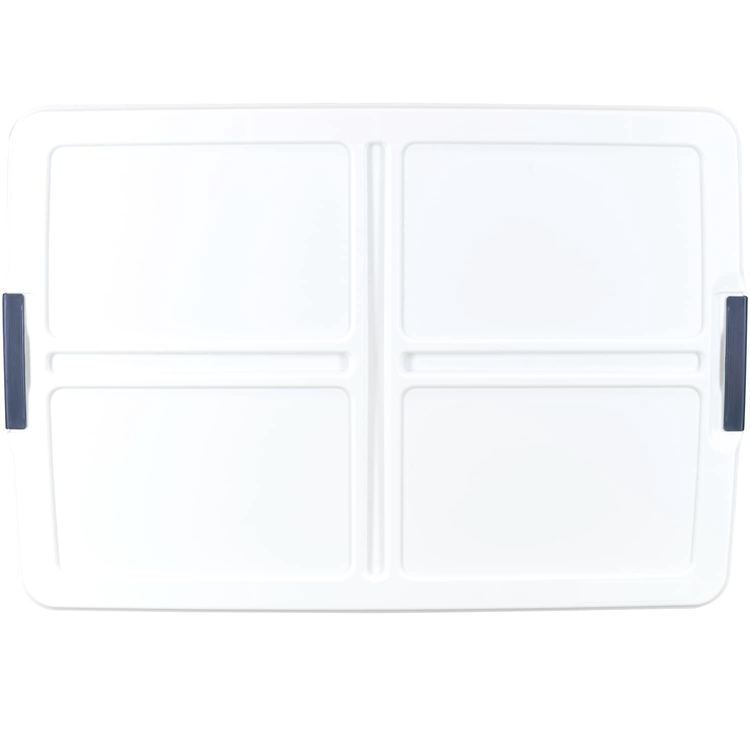 slide 5 of 6, Project Source Medium 16.5 -Gallons ( 66 -Quarts ) Clear/White Stackable Tote with Latching Lid, 1 ct