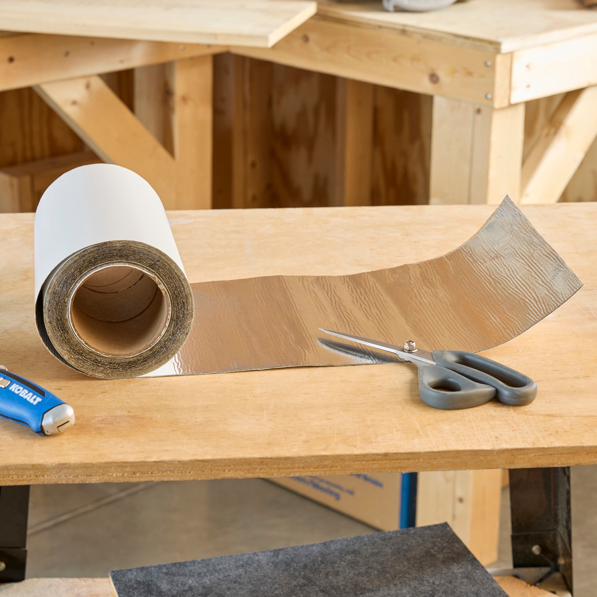 slide 6 of 6, RELIABILT Self-Adhesive 9-in x 33-ft Silver Rubberized asphalt Self-adhesive roll flashing 9 -Pack, 1 ct