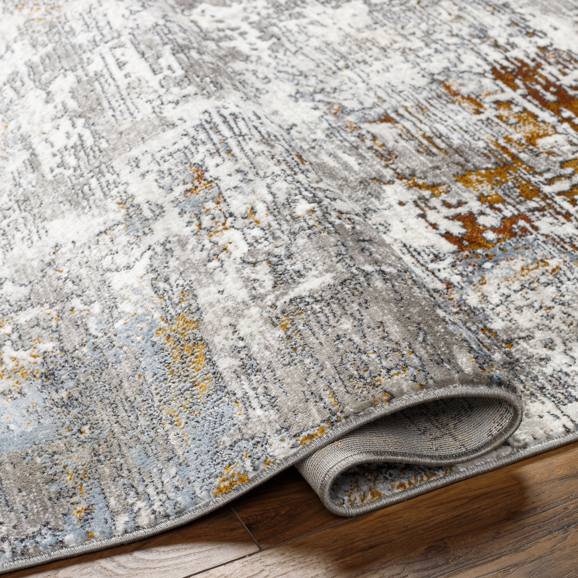 slide 3 of 6, Origin 21 with STAINMASTER Multi Modern 5 x 8 (ft) Loomed Polyester Multi Rectangular Indoor Abstract Mid-Century Modern Spot Clean Only Pet Friendly Area rug, 1 ct