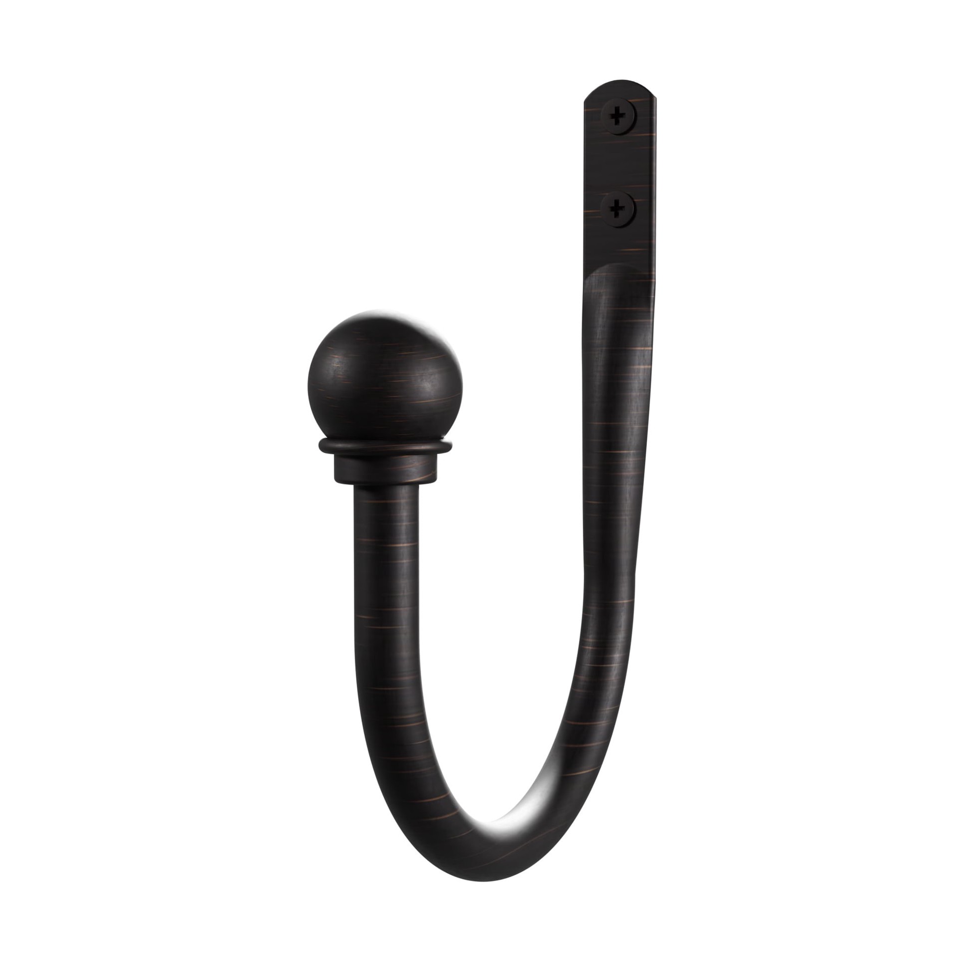slide 1 of 4, Style Selections 2 -Pack 6.02-in Dark Oil Rubbed Bronze Curtain Holdbacks, 1 ct