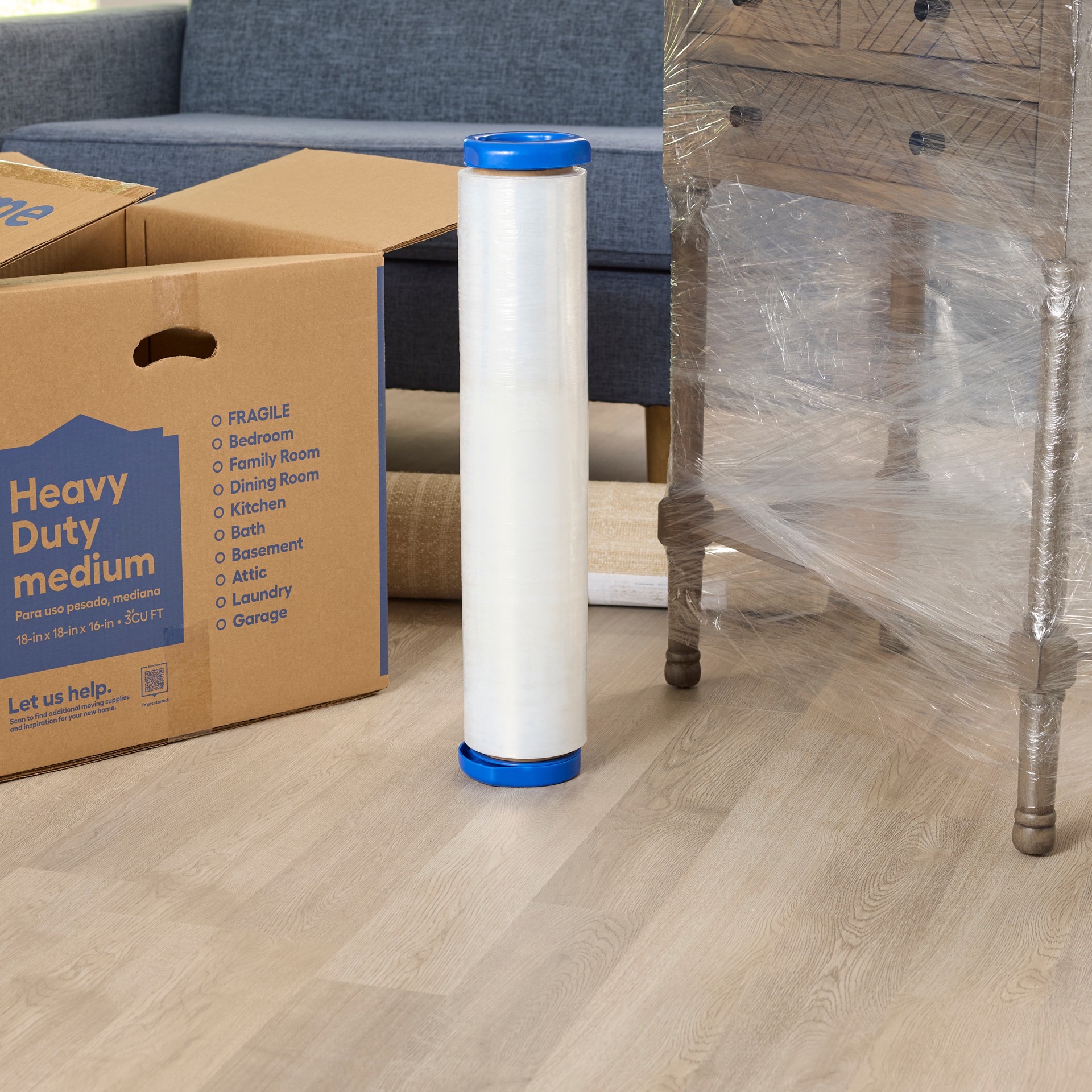 slide 5 of 6, Project Source 20-in x 1000-ft Stretch wrap, 1 ct