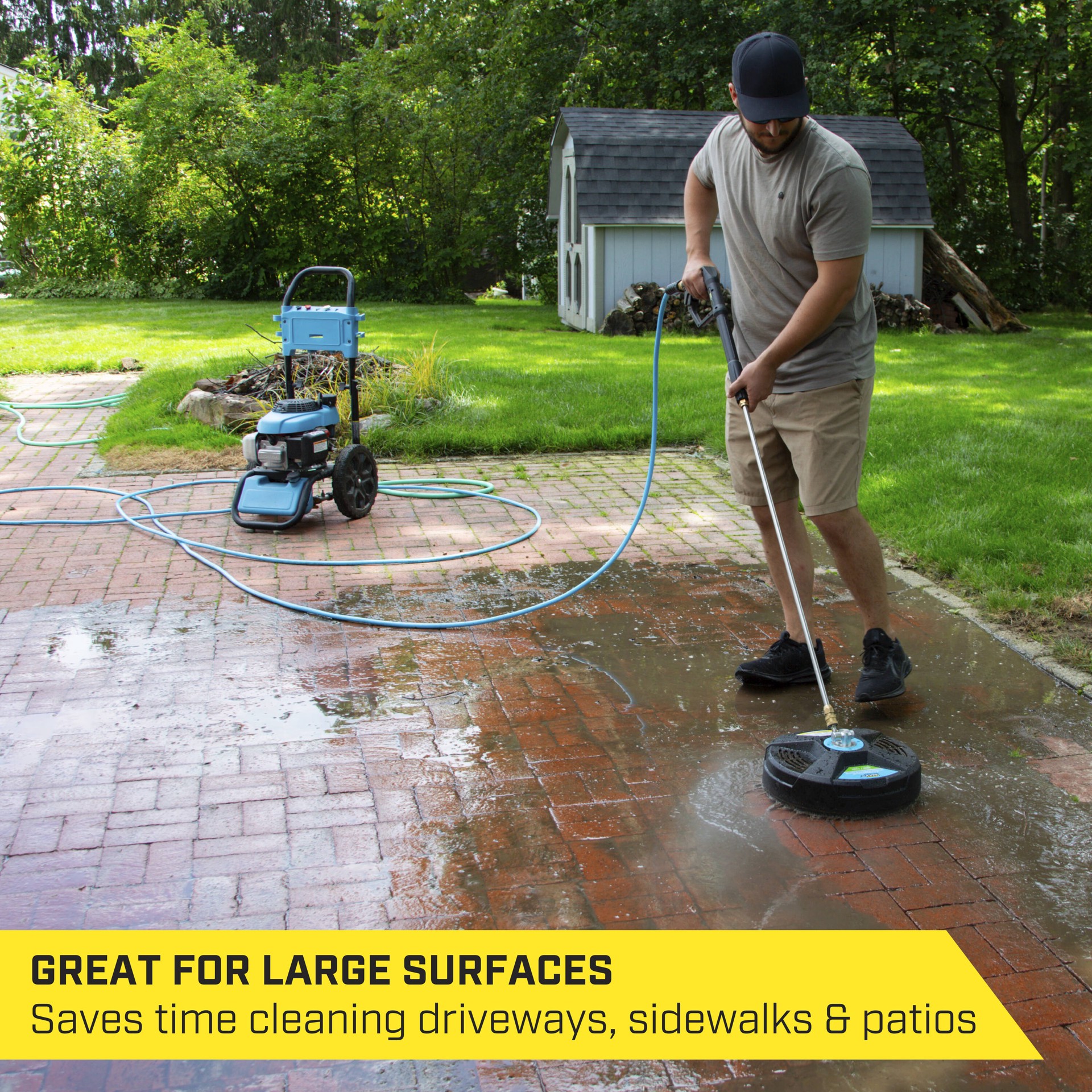 slide 3 of 6, SurfaceMaxx 14-in up to 3400-PSI Rotating surface cleaner for Gas and electric pressure washers, 1 ct