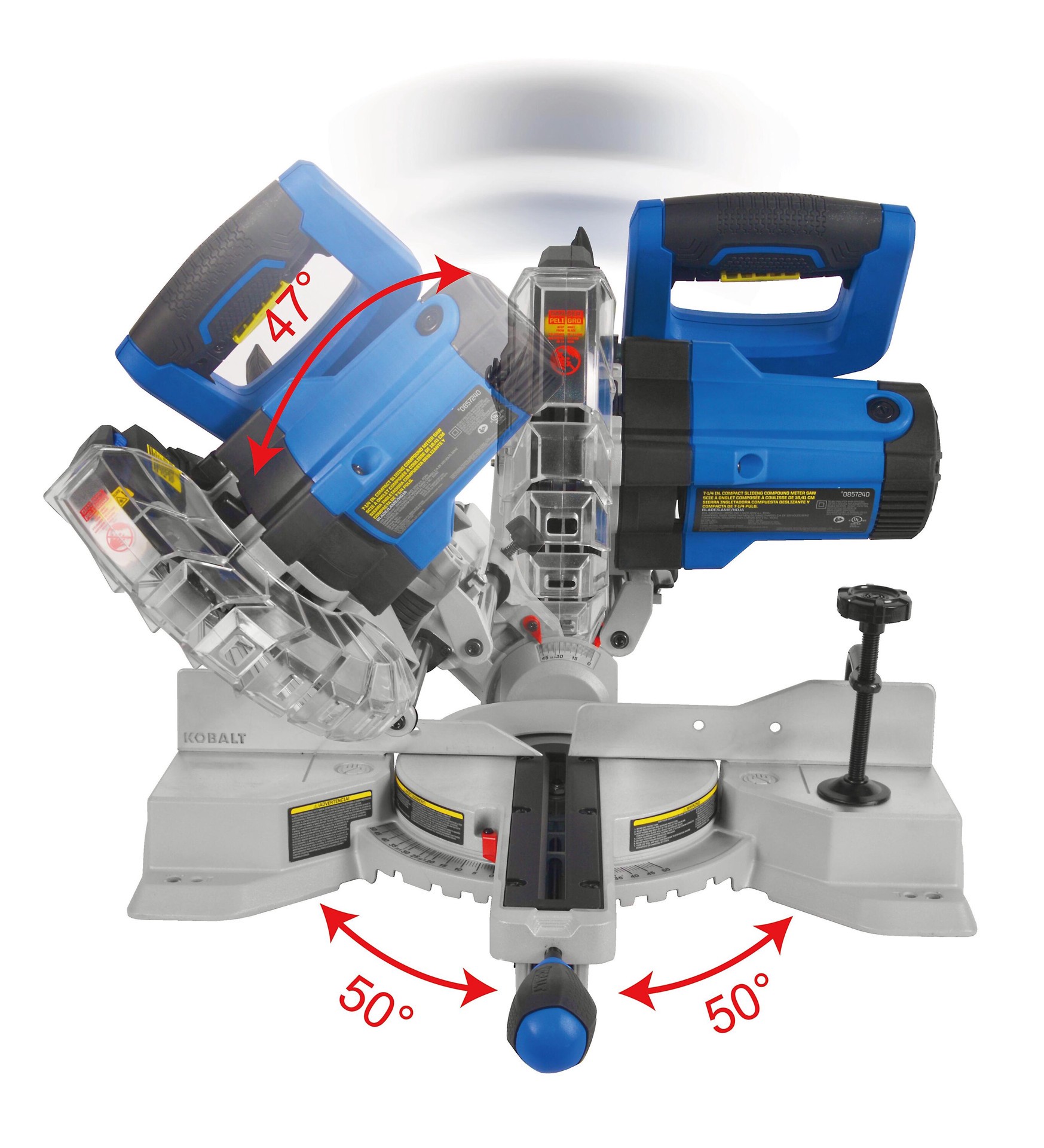 slide 2 of 6, Kobalt Compact 7-1/4-in 10-Amp Single Bevel Sliding Compound Corded Miter Saw, 1 ct