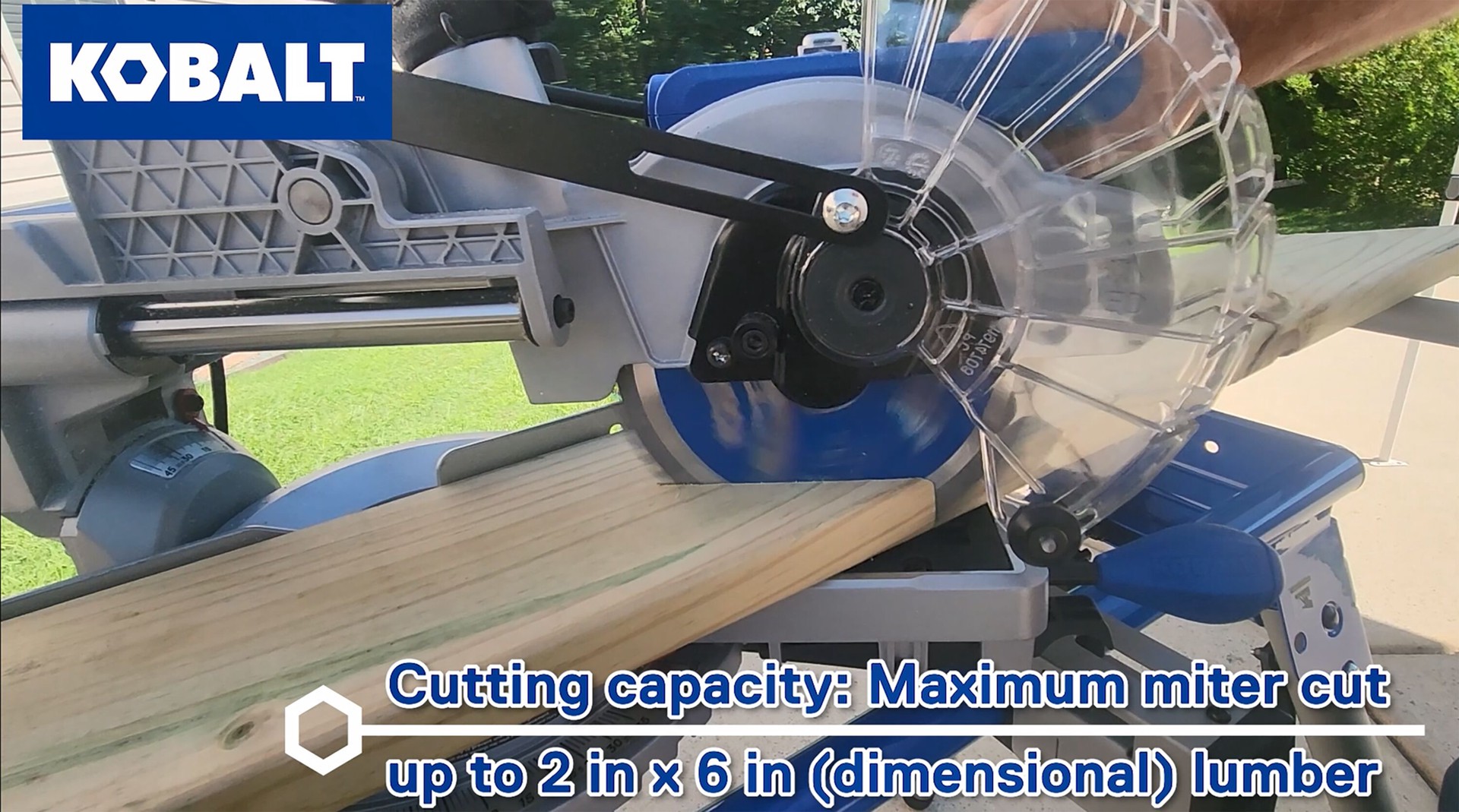 slide 5 of 6, Kobalt Compact 7-1/4-in 10-Amp Single Bevel Sliding Compound Corded Miter Saw, 1 ct