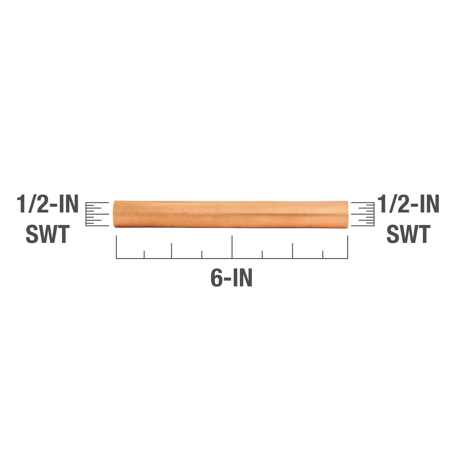slide 3 of 6, Streamline 1/2-in x 6-in Copper Repair Coupling, 1 ct