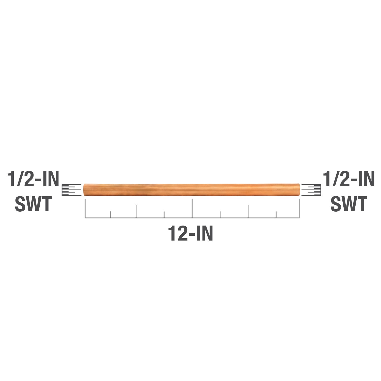 slide 3 of 6, Streamline 1/2-in x 1-ft Copper Repair Coupling, 1 ct