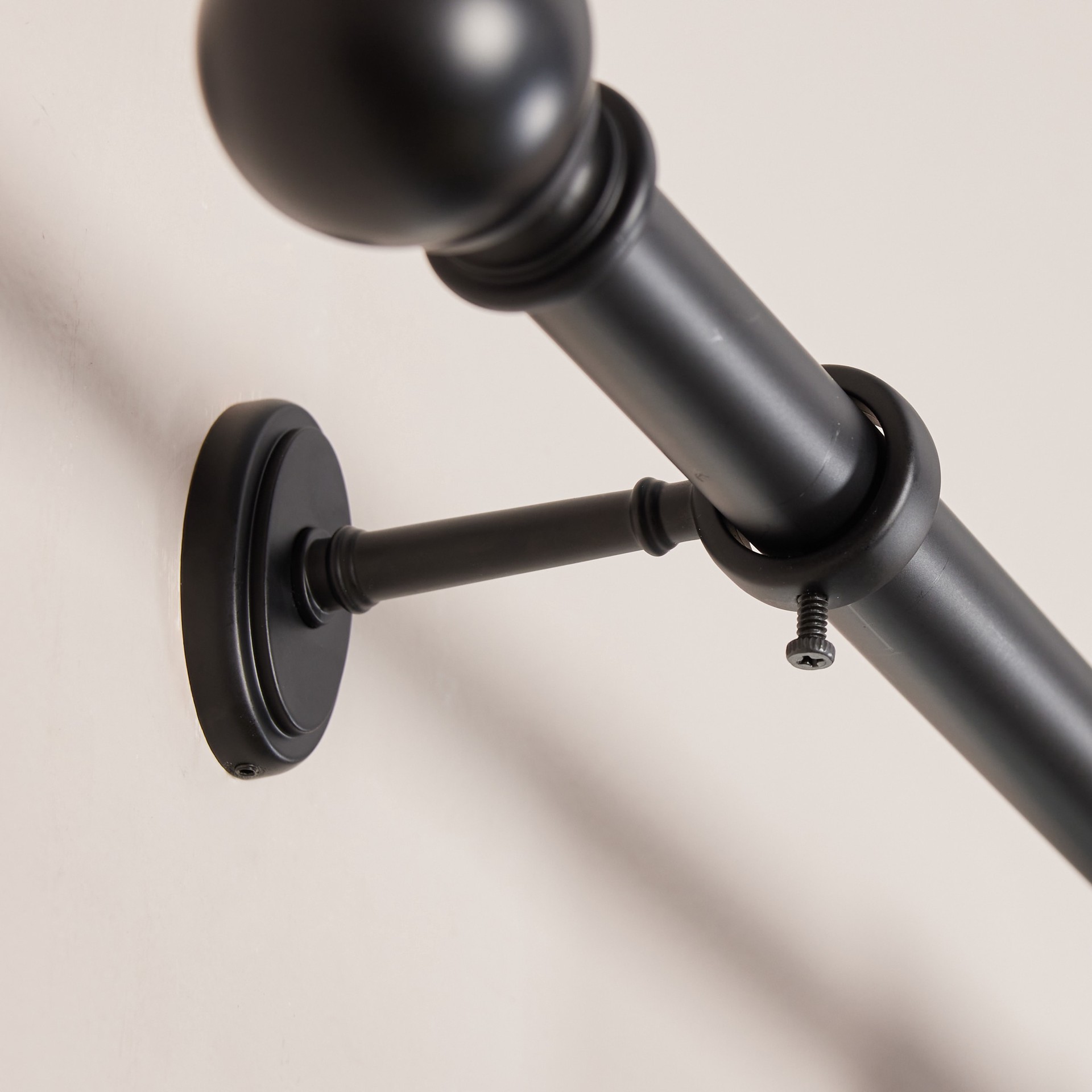 slide 5 of 6, allen + roth 2 -Pack Matte Black Zinc Single curtain rod bracket, 1 ct