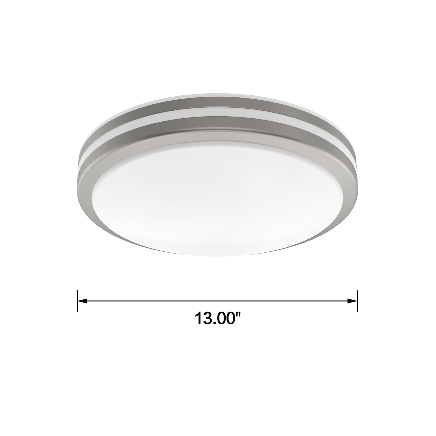 slide 5 of 6, Project Source with Night Light 1 -Light 13-in Brushed Nickel Integrated LED Flush Mount Light, 1 ct