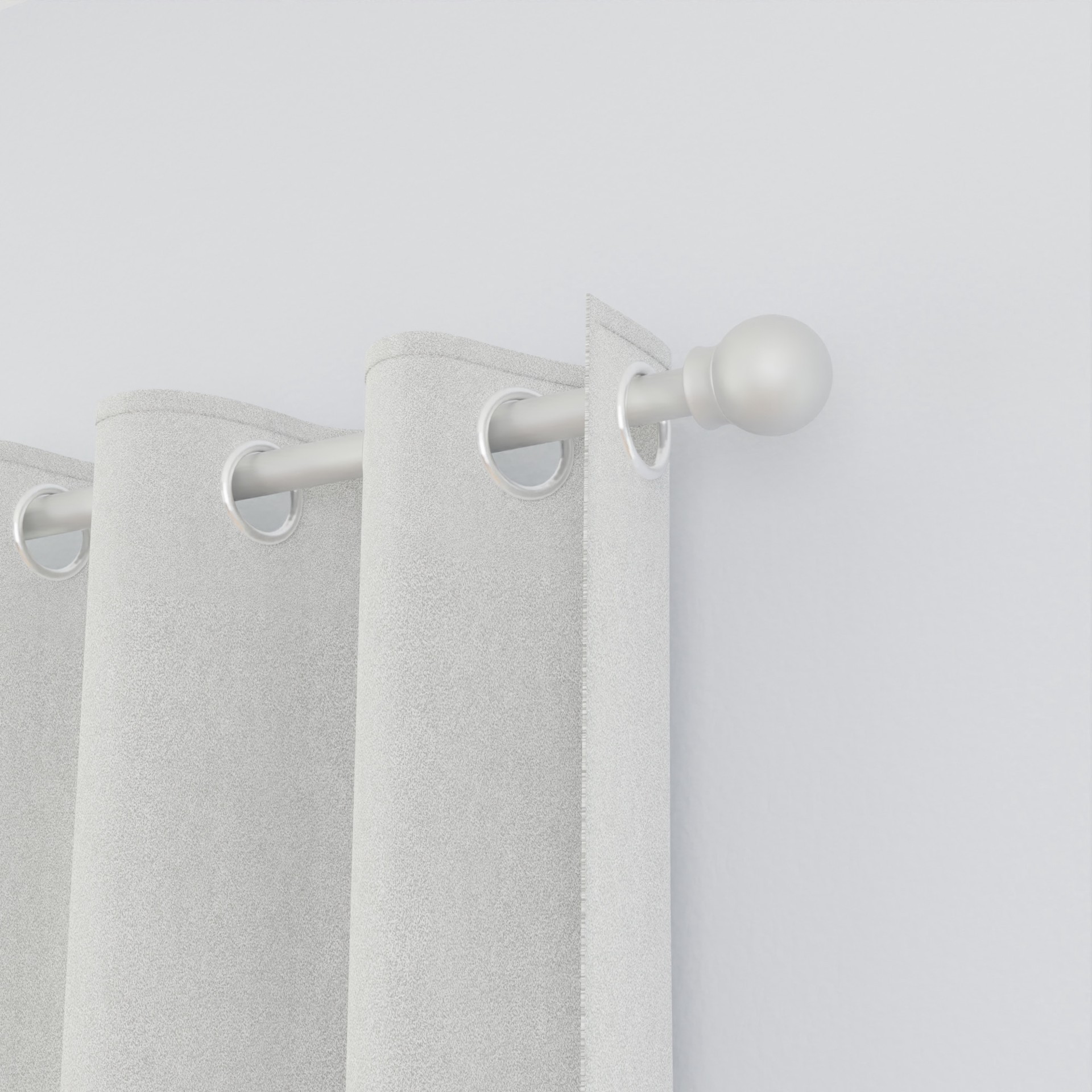 slide 2 of 4, Style Selections 48-in to 84-in Brushed Nickel Steel Single curtain rod with Finials, 1 ct