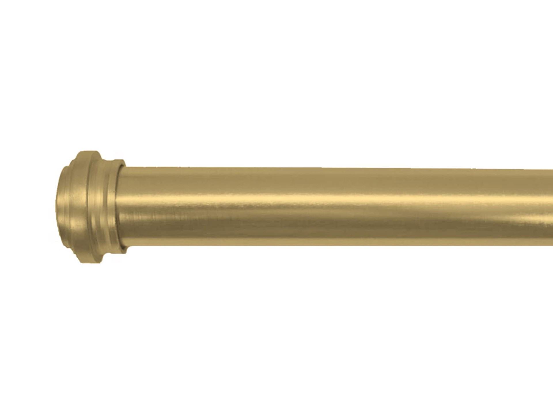 slide 1 of 4, allen + roth Mix Match 36-in to 72-in Brushed Gold Steel Single Curtain Rod, 1 ct