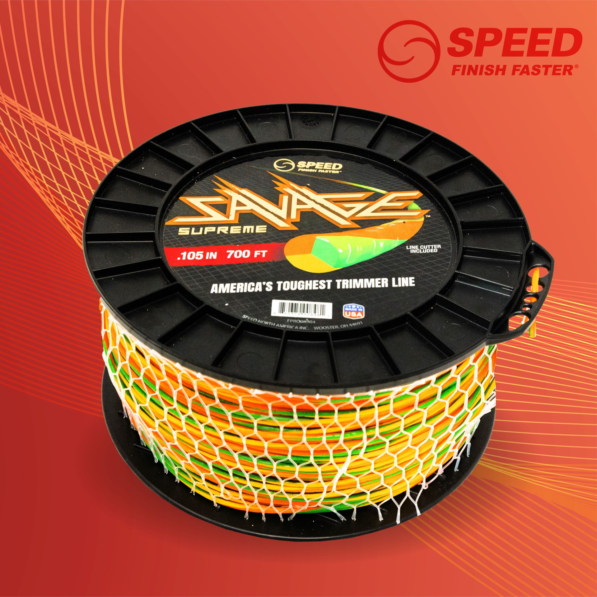 slide 2 of 6, SPEED Savage Supreme 0.105-in x 700-ft Bulk reel Trimmer Line, 1 ct