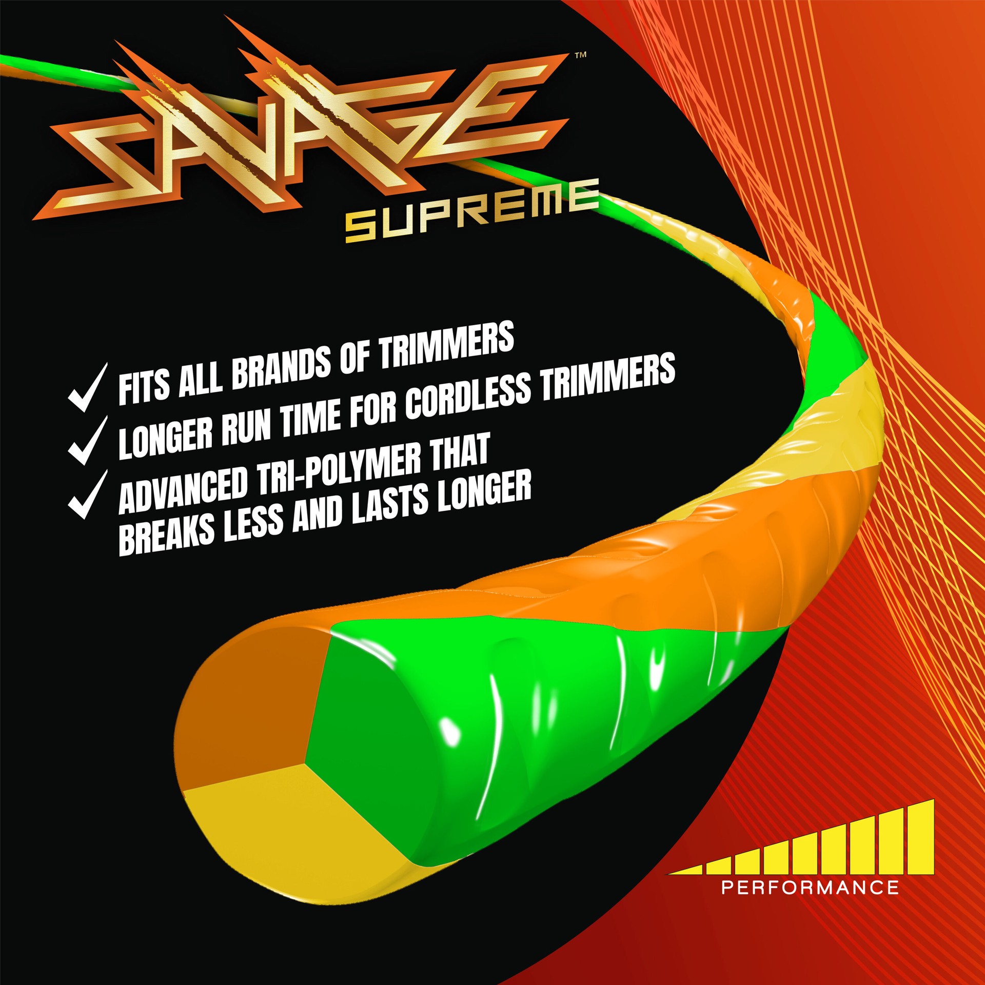 slide 5 of 6, SPEED Savage Supreme 0.105-in x 700-ft Bulk reel Trimmer Line, 1 ct