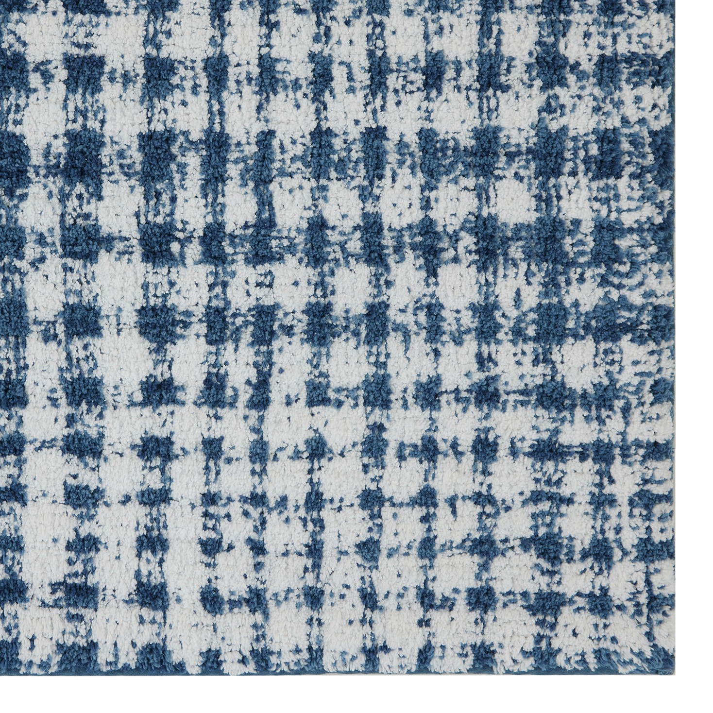 slide 2 of 6, allen + roth 20-in x 32-in White/Pearl Blue Cotton Bath mat, 1 ct