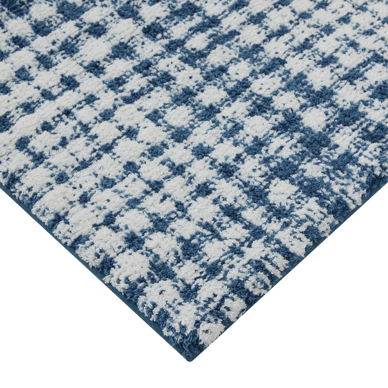 slide 3 of 6, allen + roth 20-in x 32-in White/Pearl Blue Cotton Bath mat, 1 ct