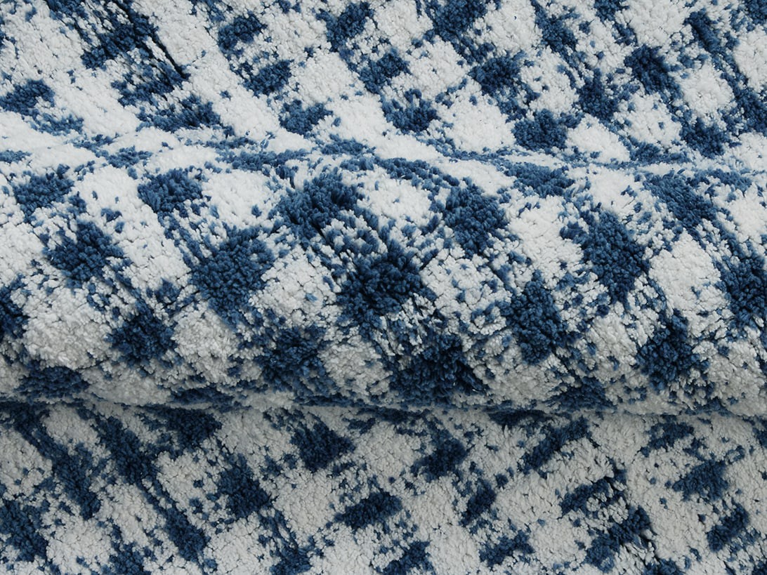 slide 4 of 6, allen + roth 20-in x 32-in White/Pearl Blue Cotton Bath mat, 1 ct