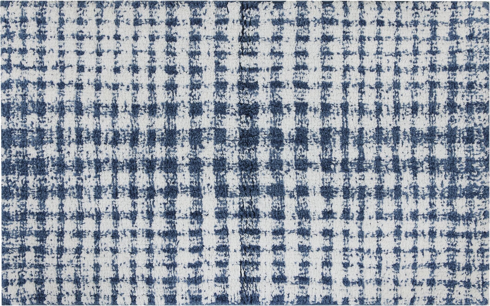 slide 1 of 6, allen + roth 20-in x 32-in White/Pearl Blue Cotton Bath mat, 1 ct