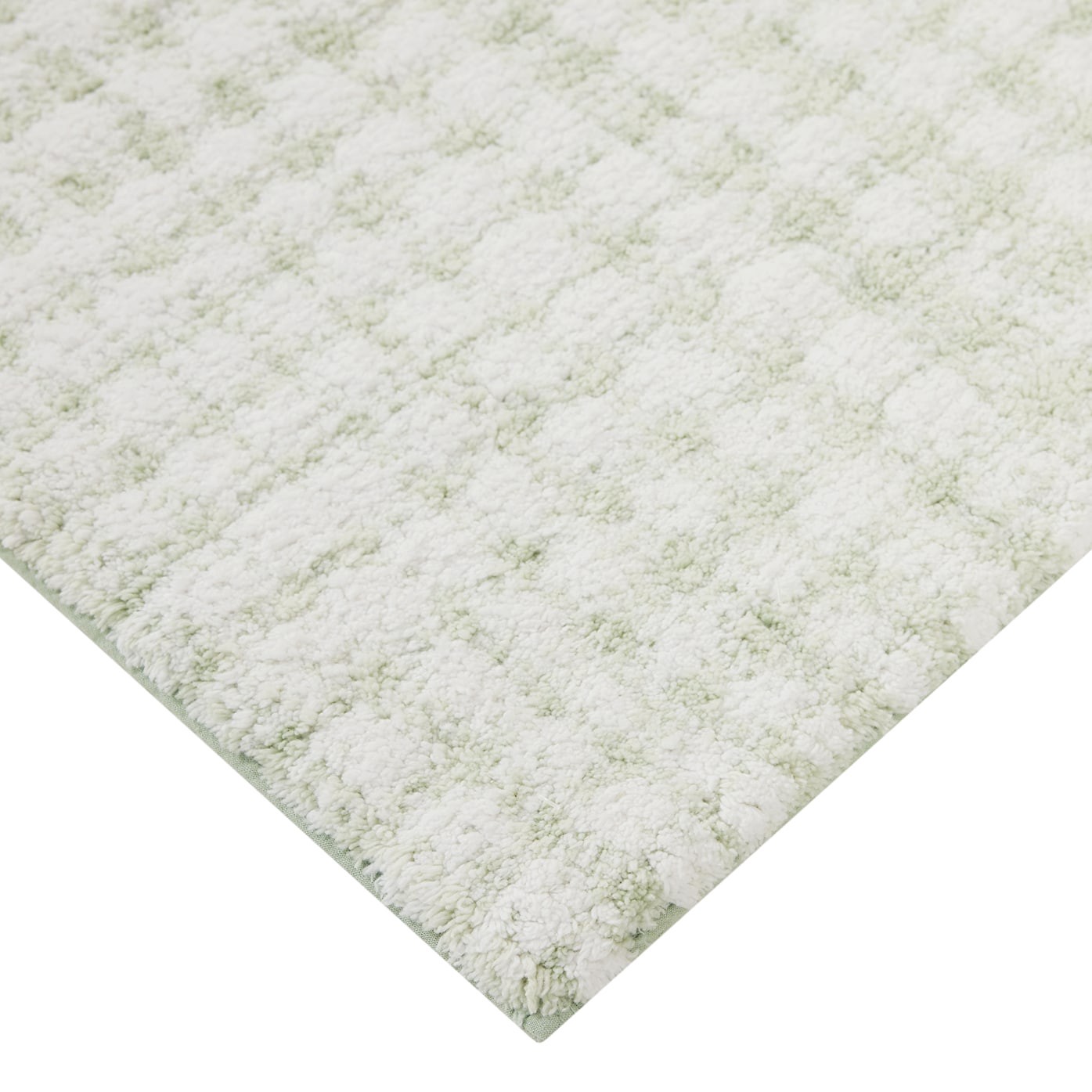 slide 3 of 6, allen + roth 20-in x 32-in White/Seafoam Cotton Bath mat, 1 ct