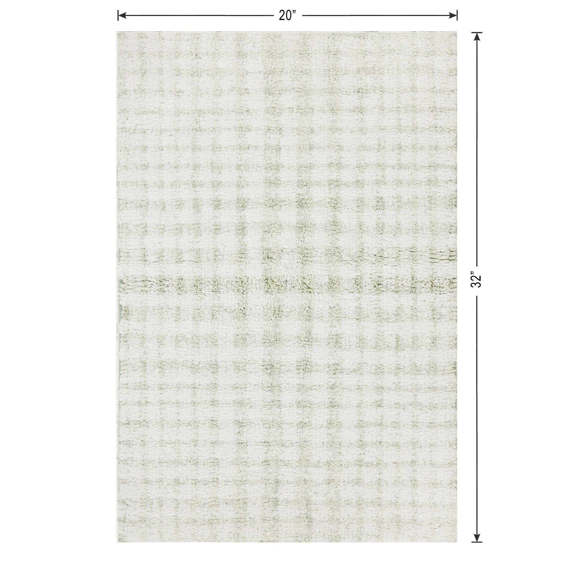 slide 5 of 6, allen + roth 20-in x 32-in White/Seafoam Cotton Bath mat, 1 ct