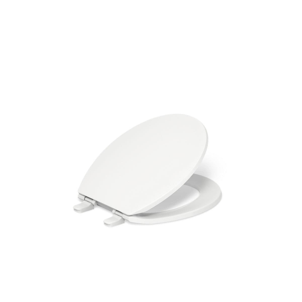 slide 1 of 6, KOHLER Figure Plastic White Elongated Soft Close Toilet Seat, 1 ct