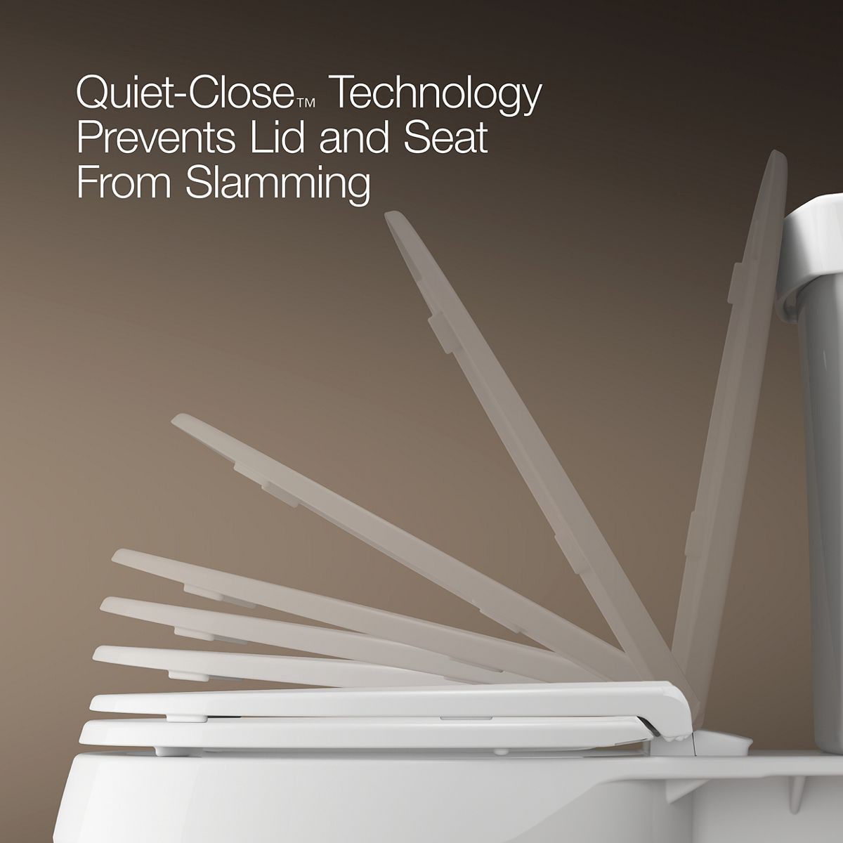 slide 6 of 6, KOHLER Rutledge Nightlight Plastic White Round Soft Close Toilet Seat, 1 ct