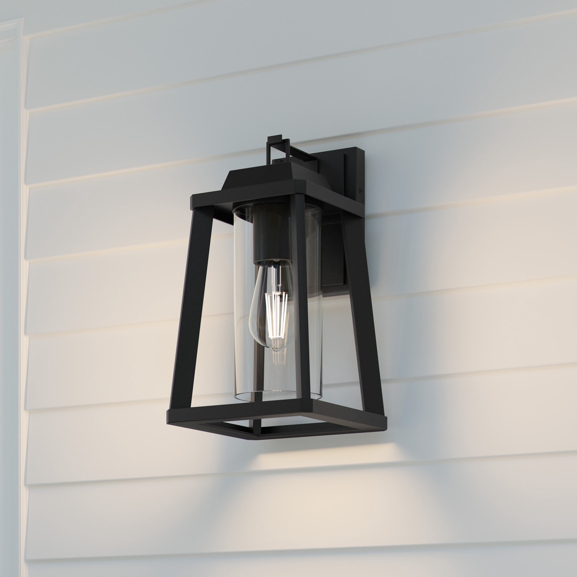 slide 1 of 6, Quoizel Amsted 1 -Light 13.13-in H Matte Black Hardwired Outdoor Wall Light, 1 ct