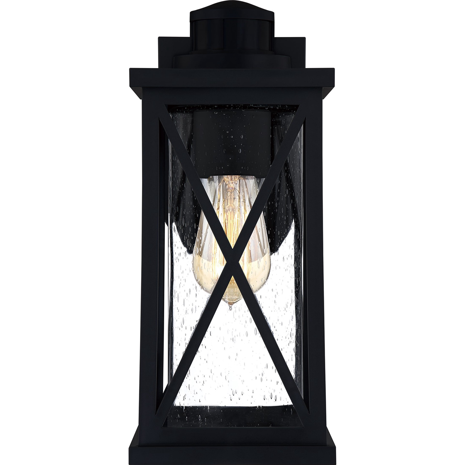 slide 6 of 6, Quoizel Saint Elias 1 -Light 13-in H Matte Black Hardwired Motion Sensor Dusk to Dawn Outdoor Wall Light, 1 ct