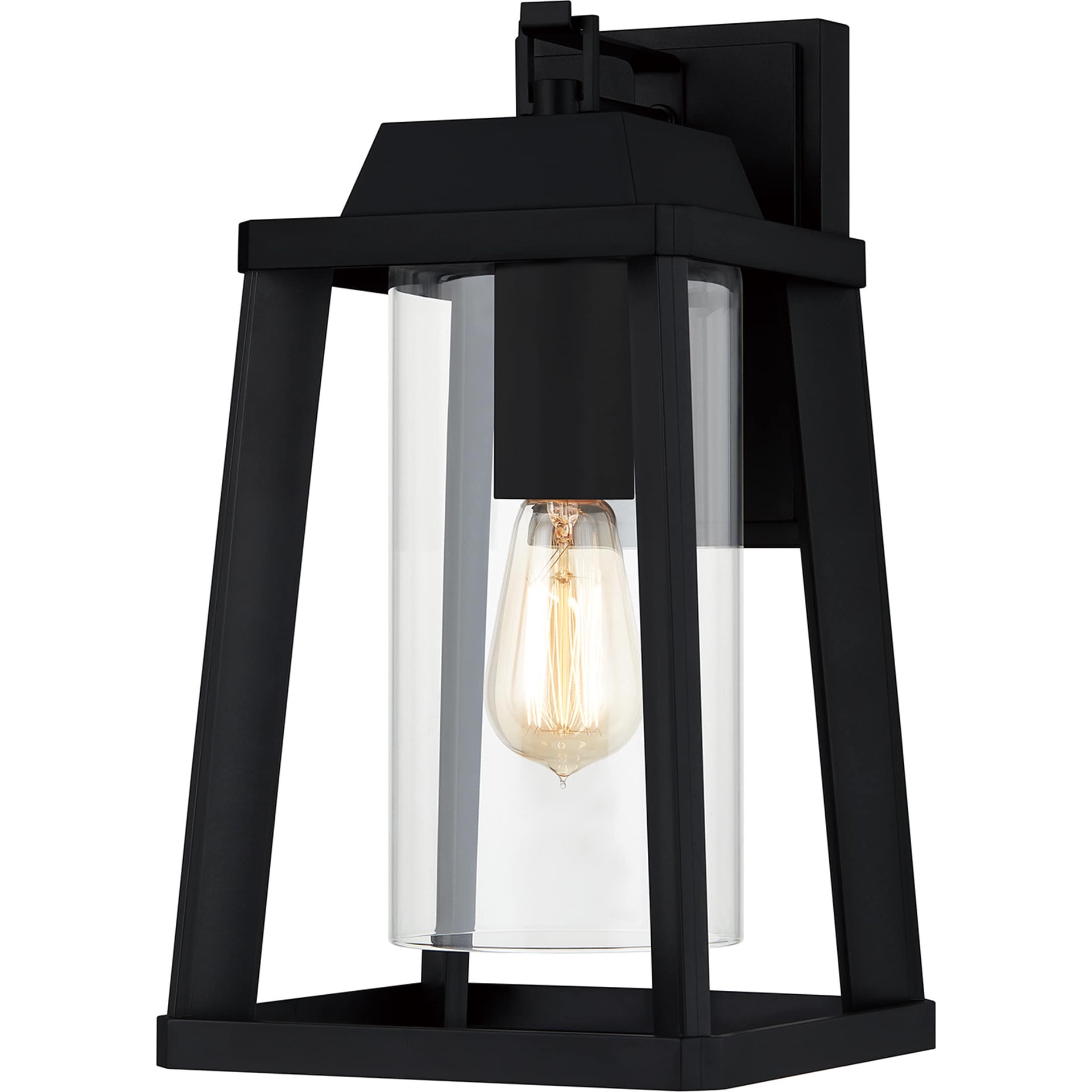 slide 2 of 6, Quoizel Amsted 1 -Light 15.38-in H Matte Black Hardwired Outdoor Wall Light, 1 ct