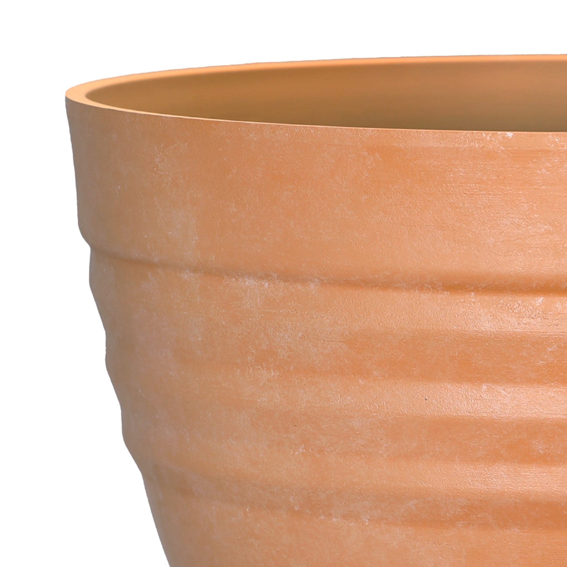 slide 4 of 6, Style Selections 15.4-in W x 9.88-in H Terracotta Resin Contemporary/Modern Indoor/Outdoor Planter, 1 ct