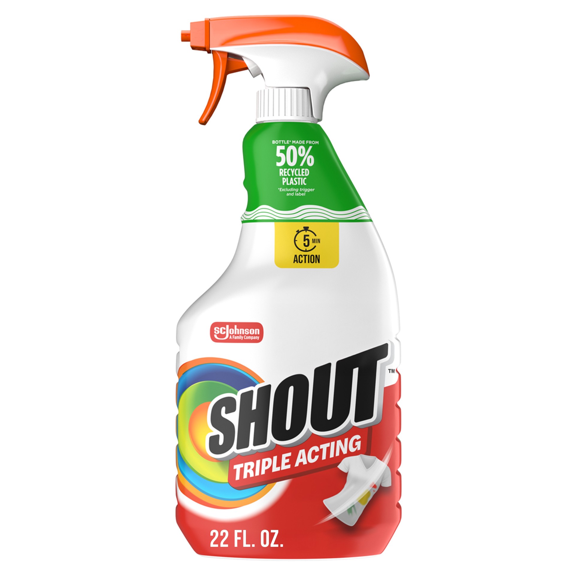 slide 1 of 6, Shout Triple-Acting 22 Fluid ounce(s) Laundry Stain Remover, 1 ct