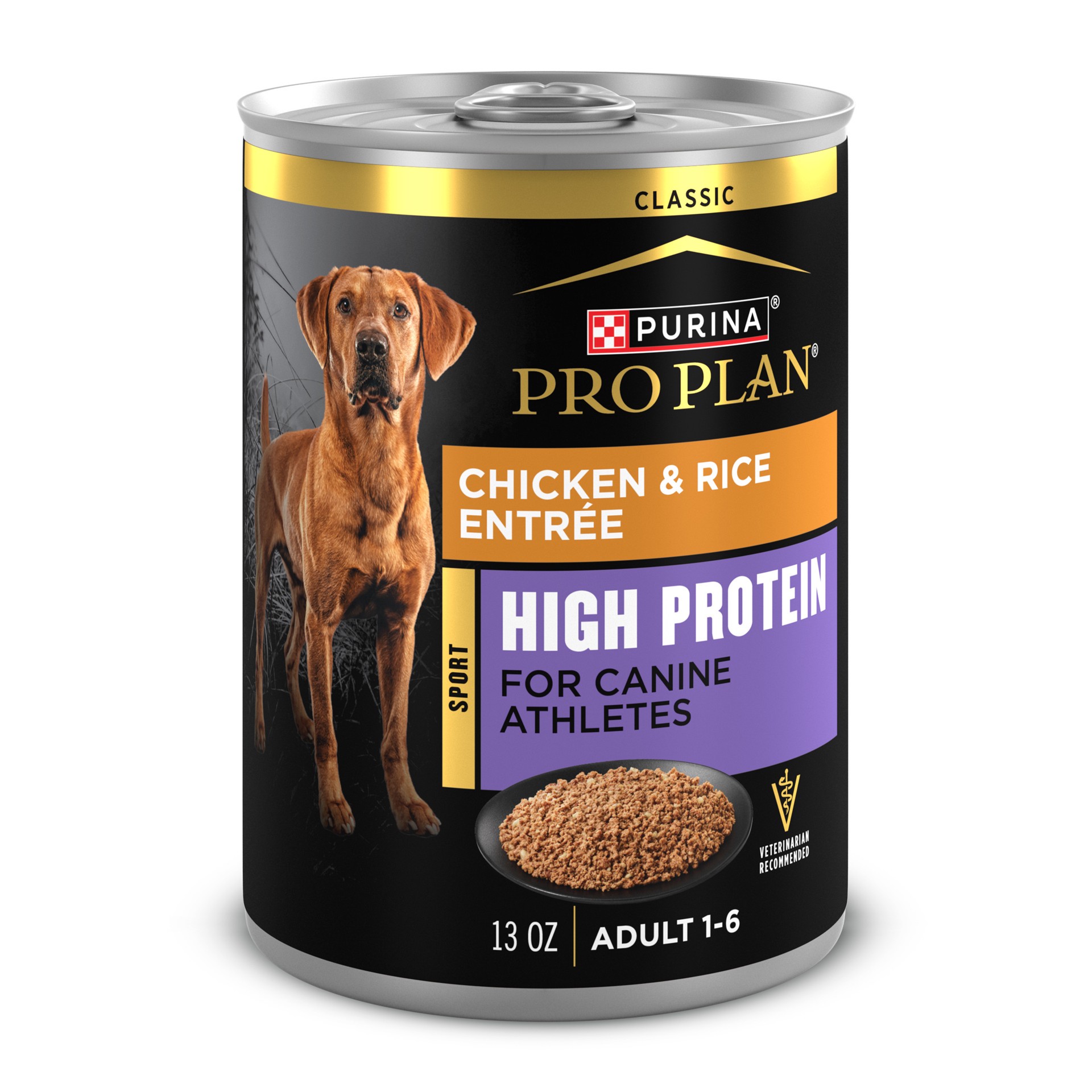 slide 1 of 8, Purina Pro Plan Sport High Protein Wet Dog Food Chicken and Rice Entree, 13 oz