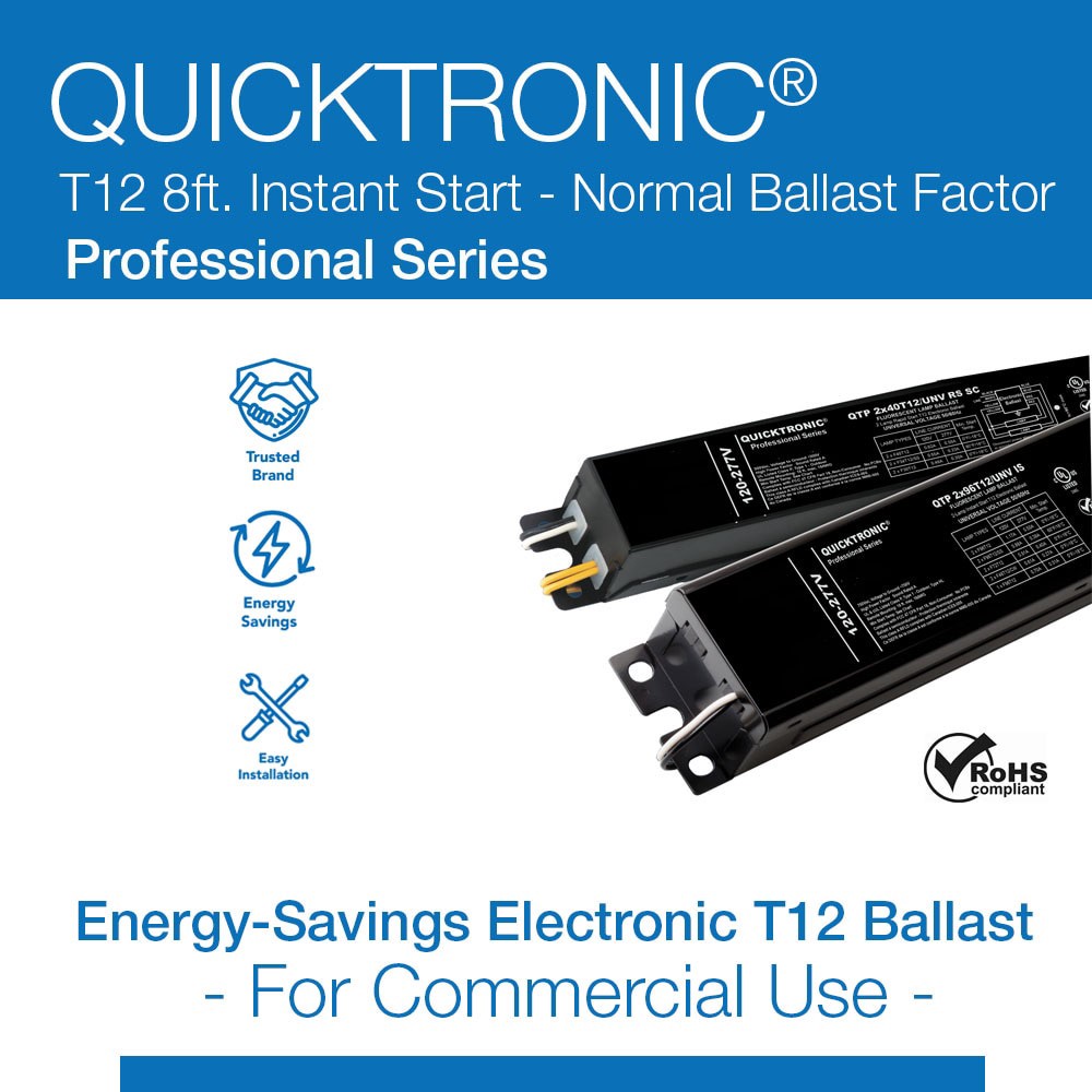 slide 3 of 5, QUICKTRONIC T12 2 -Bulb Commercial Fluorescent light ballast, 1 ct