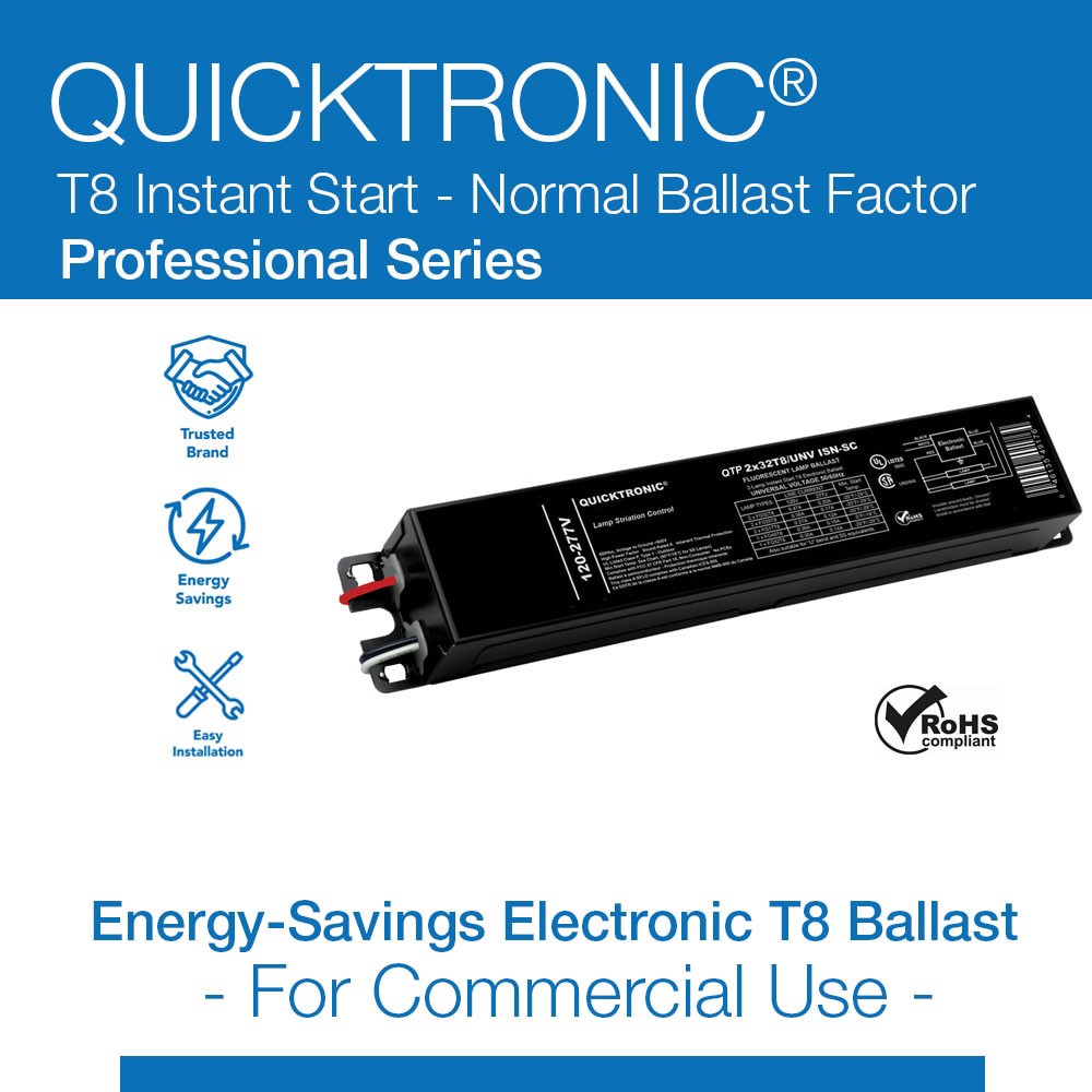 slide 3 of 5, QUICKTRONIC T8 4 -Bulb Commercial Fluorescent light ballast, 1 ct